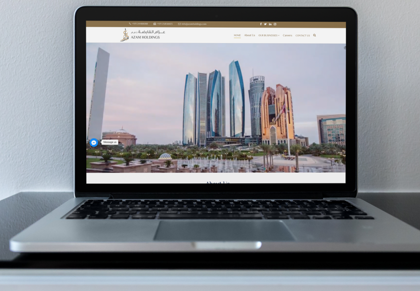 تصميم موقع الكتروني لشركة عزام القابضة 2