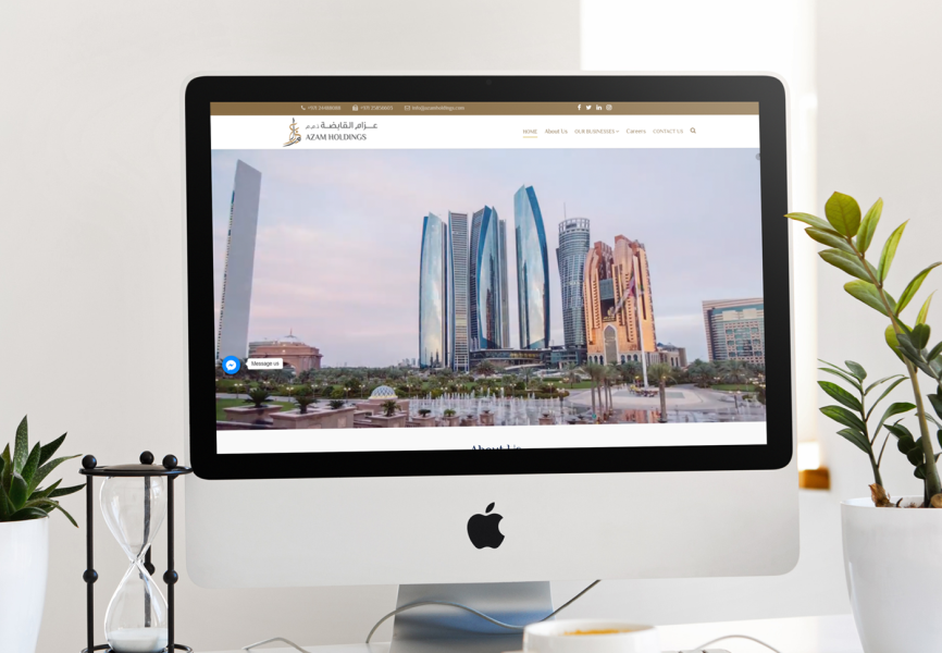 تصميم موقع الكتروني لشركة عزام القابضة 3