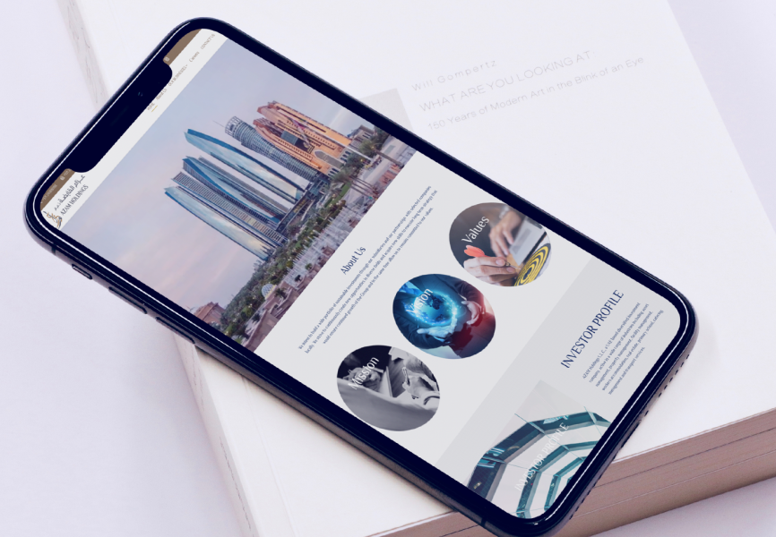 تصميم موقع الكتروني لشركة عزام القابضة 4