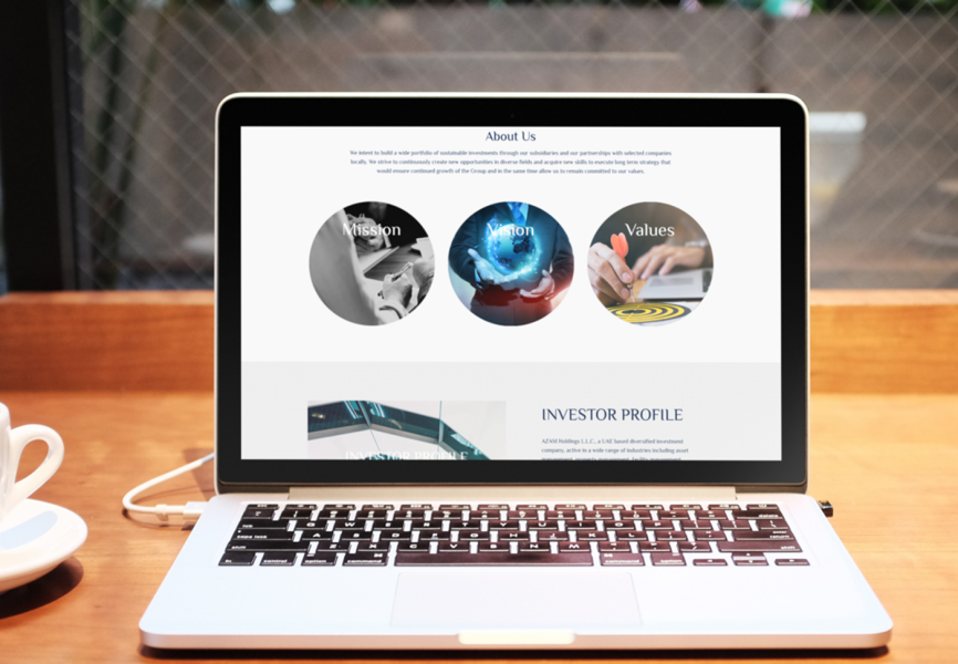 تصميم موقع الكتروني لشركة عزام القابضة 7