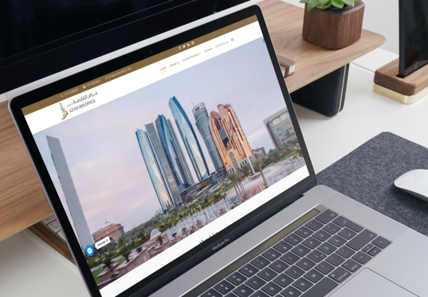 تصميم موقع الكتروني لشركة عزام القابضة