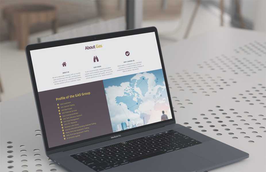 تصميم موقع الكتروني لشركة جي أيه أس للأستثمار 10