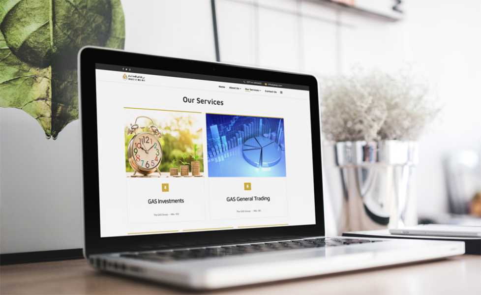 تصميم موقع الكتروني لشركة جي أيه أس للأستثمار 7
