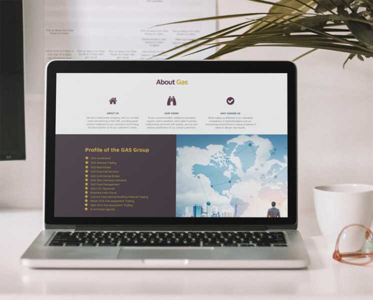 تصميم موقع الكتروني لشركة جي أيه أس للأستثمار 8